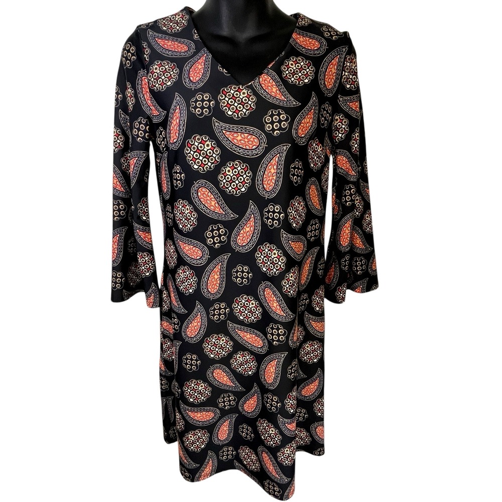 Jude Connally Womens Black Paisley Geometric Print LEXI Shift Dress Size XS - Picture 11 of 11